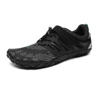 SAGUARO Chaussures Minimaliste Homme Barefoot Shoes Femme Chaussures Pieds Nus Respirant Barefoot Chaussure Trail Antidérapantes Chaussure Randonnée pour Semelle Zero Drop Noir Riche,GR.48