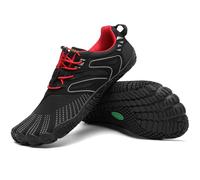 SAGUARO Chaussures Minimaliste Homme Femme Barefoot Shoes Chaussures Pieds Nus Antidérapantes Barefoot Chaussures de Trail Chaussure Randonnée pour Semelle Zero Drop Rouge Noir EU GR.40