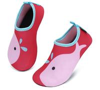 SAGUARO Enfant Chaussures de Plage Pieds Nus Chaussures Aquatiques séchage Rapide pour Sport Aquatique Piscine Surf Chaussettes d'eau Enfants,American Rouge 24/25 EU
