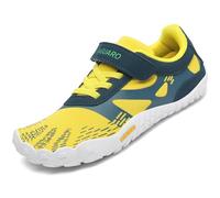 SAGUARO Enfants Chaussures de Trail Chaussures Minimalistes pour Garçons et Filles Respirant Antidérapant Barefoot Chaussures de Sport Running Extérieur Jaune 27 EU