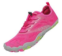 SAGUARO Femme Chaussures de Trail Running Outdoor Indoor Gym Fitness Randonnée Escalade Marche Chaussures Aquatiques,Tricot Rose Rouge,38