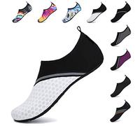 SAGUARO Homme Chaussures de Plage Femme Chaussures d'eau Unisexe Chaussures Aquatiques Séchage Rapide Respirant pour Extérieur Sport Blanc 44/45 EU