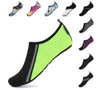 SAGUARO Homme Chaussures de Plage Femme Chaussures d'eau Unisexe Chaussures Aquatiques Séchage Rapide Respirant pour Extérieur Sport Vertfluorescent 44/45 EU
