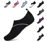 SAGUARO Homme Chaussures de Plage Femme Chaussures d'eau Unisexe Chaussures Aquatiques Séchage Rapide Respirant pour Extérieur Sport Noirprofond 46/47 EU