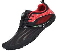 SAGUARO Homme Femme Barefoot Shoes Chaussures Minimalistes Chaussures de Trail Pieds Nus pour Fitness Randonnée SC Rouge,GR.41