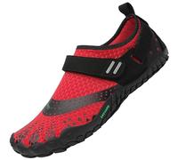 SAGUARO Homme Femme Barefoot Shoes Chaussures Minimalistes Chaussures de Trail Pieds Nus pour Fitness Randonnée M Rouge,GR.39