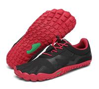 SAGUARO Homme Femme Barefoot Shoes Chaussures Minimalistes Chaussures de Trail Pieds Nus pour Fitness Randonnée Mode Rouge,GR.44