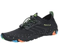 SAGUARO Homme Femme Chaussures pour Piscine et Plage Chaussons de Plongée d'eau Chaussettes Aquatiques pour Sports Nautiques Natation Surf Voile Mer Rivière, Noir, 40 EU