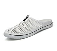 SAGUARO Sabots et Mules Hommes Femmes Respirant Chaussures de Jardin été Pantoufles Plage Piscine Chaussons Blanc 45