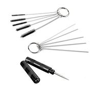 SAGUD Kit d'outils de Nettoyage pour Peinture aérographe - Accessoires pour Pistolet pulvérisateur - Aiguille de Lavage avec buse et ouille et pinceaux en Acier Inoxydable