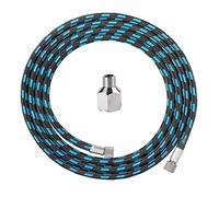 SAGUD Tuyau Aérographe d'air tressé en nylon de 6 pieds, taille 1/8 de pouce aux deux extrémités, adaptateur 1/8 de pouce mâle - 1/4 de pouce femelle pour la plupart des kits d'arrosage