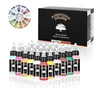 SAGUDIO Lot de 24 peintures aérographes de 30 ML - Modèle prêt à l'emploi - Imperméable et séchage Rapide - Modèles pour Les Loisirs, Les Artistes, Les débutants et Les Hommes