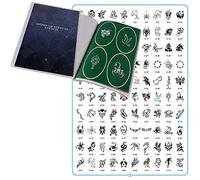 SAGUDIO Pochoir tactile aérographe 100 pièces réutilisables aérographe modèle livre tatouage aérographe pour filles et garçons