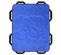 SAGZLKD Drap de Transfert avec poignées, adapté aux Personnes obèses, aux Personnes âgées et aux Patients Qui doivent être transférés Blue,100x120cm