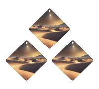 Sahara Desert Lot de 3 désodorisants à suspendre pour voiture, maison, bureau, style gris