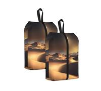 Sahara Desert Sac à chaussures de voyage résistant à l'eau avec poignée pour valise, chaussures de sport, chaussures de sport, 2 pièces., One Size, Classique