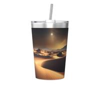 Sahara Desert Tasse isotherme en paille conique à motif désert Idéal pour une utilisation en salle de sport ou à emporter avec vous