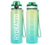 Sahara Sailor Bouteille d'eau, Gourde Sport 500ML avec Marqueur de Temps de Motivation, sans BPA, Étanche & Réutilisable, pour Sport, Camping (1 Bouteille)