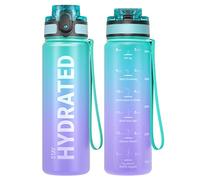 Sahara Sailor Bouteille d'eau, Gourde Sport 500ML avec Marqueur de Temps de Motivation, sans BPA, Étanche & Réutilisable, pour Sport, Camping (1 Bouteille)