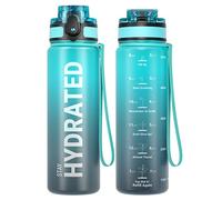 Sahara Sailor Bouteille d'eau, Gourde Sport 500ML avec Marqueur de Temps de Motivation, sans BPA, Étanche & Réutilisable, pour Sport, Camping (1 Bouteille)