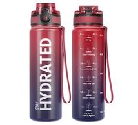 Sahara Sailor Bouteille d'eau, Gourde Sport 500ML avec Marqueur de Temps de Motivation, sans BPA, Étanche & Réutilisable, pour Sport, Camping (1 Bouteille)