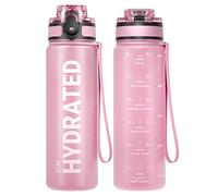 Sahara Sailor Bouteille d'eau, Gourde Sport 500ML avec Marqueur de Temps de Motivation, sans BPA, Étanche & Réutilisable, pour Sport, Camping (1 Bouteille)