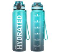 Sahara Sailor Bouteille d'eau, Gourde Sport 750ML avec Marqueur de Temps de Motivation, sans BPA, Étanche & Réutilisable, pour Sport, Camping (1 Bouteille)