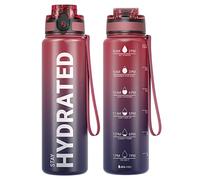 Sahara Sailor Bouteille d'eau, Gourde Sport 750ML avec Marqueur de Temps de Motivation, sans BPA, Étanche & Réutilisable, pour Sport, Camping (1 Bouteille)