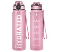 Sahara Sailor Bouteille d'eau, Gourde Sport 750ML avec Marqueur de Temps de Motivation, sans BPA, Étanche & Réutilisable, pour Sport, Camping (1 Bouteille)