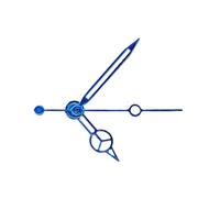 Saharuse 1 Aiguille de Montre 8285 argentée, Noire, dorée ou Rose, Lumineuse Verte, Compatible avec Les mouvements Miyota. Accessoires(Blue)