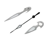 Saharuse 1 Jeu d'aiguilles de Montre 12,5 * 12 * 8 C3 Vert Lumineux Argent Or for mouvements NH35 NH36 7S26 7S36 4R35 4R36 Accessoires(Silver Red)