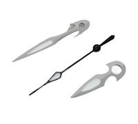 Saharuse 1 Jeu d'aiguilles de Montre 12,5 * 12 * 8 C3 Vert Lumineux Argent Or for mouvements NH35 NH36 7S26 7S36 4R35 4R36 Accessoires(Silver Red)