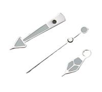 Saharuse 1 Jeu d'aiguilles de Montre 13 * 12,5 * 8 C3 Vert Lumineux Argent Noir Or Rose for Mouvements NH35/NH36 /4R/ 7S Accessoires Montre(Silver Green)