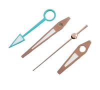 Saharuse 1 Jeu d'aiguilles GMT NH34 argentées, Noires et dorées (12,5 x 12, 8 mm), luminescentes Vertes, for mouvements NH34A NH35. Accessoires for Montres(Grey Green)