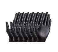 Saharuse Gants Jetables En Caoutchouc Sans Latex, Nitrile Noir PVC, Nettoyage Ménager, Industrie Automobile, Jardinage, Soins for Animaux De Compagnie, Outils Cuisine(L-23x11cm,20PCS (10 pairs))