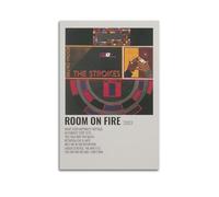 SAHDU I REWNRN Affiches « The Strokes Room On Fire » - Impression sur toile vintage pour salon, chambre à coucher, 20 x 30 cm - Style rétro - Sans cadre