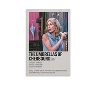 SAHDU I REWNRN Affiches « The Umbrellas of Cherbourg » - Impression sur toile vintage pour salon, chambre à coucher, 50 x 75 cm - Style rétro - Sans cadre