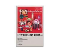 SAHDU I REWNRN Elvis Presley Poster d'album de Noël d'Elvis - Décoration murale - Toile vintage pour salon, chambre à coucher - 60 x 90 cm - Style sans cadre