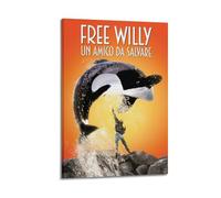 SAHDU I REWNRN Free Willy2 Poster décoratif sur toile vintage pour salon, chambre à coucher, 40 x 60 cm, style cadre