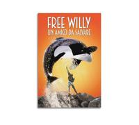 SAHDU I REWNRN Free Willy2 Poster décoratif sur toile vintage pour salon, chambre à coucher, 40 x 60 cm, sans cadre