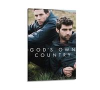 SAHDU I REWNRN God's Own Country Poster décoratif sur toile vintage pour salon, chambre à coucher, 60 x 90 cm, style cadre