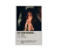 SAHDU I REWNRN Poster de film « Live from Bagdad » - Impression sur toile vintage pour salon, chambre à coucher - 60 x 90 cm - Sans cadre