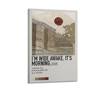 SAHDU I REWNRN Poster décoratif sur toile « I'm Wide Awake, It's Morning » - Yeux brillants - Décoration murale vintage pour salon, chambre à coucher - 20 x 30 cm - Style cadre