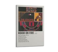 SAHDU I REWNRN Poster décoratif sur toile « The Strokes Room On Fire » - Décoration murale vintage pour salon, chambre à coucher, 30 x 45 cm - Style cadre