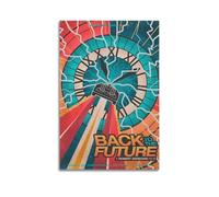 SAHDU I REWNRN Poster Retour vers le futur - Impression sur toile vintage pour salon, chambre à coucher - 30 x 45 cm - Sans cadre