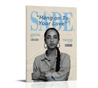 SAHDU I REWNRN Sade Poster mural décoratif sur toile vintage pour salon, chambre à coucher, 30 x 45 cm, style cadre