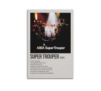 SAHDU I REWNRN Super Trouper By ABBA Poster mural décoratif sur toile vintage pour salon, chambre à coucher, 50 x 75 cm, sans cadre