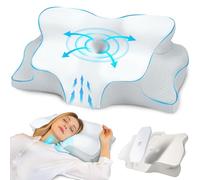 SAHEYER Oreiller Ergonomique Cervical,Oreiller Memoire de Forme pour Dormir | Coussin pour la Nuque Réglable en Hauteur, Dormeurs Côté/Dos/Ventre, Housse Déhoussable Lavable, 60x40x13/10cm, Gris