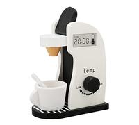 Sahgsa Cafetière en Bois pour Enfants, Ensemble de Jeu, Jouet éducatif Mignon pour L'interaction Parent-Enfant, Noir et , pour Les Tout-Petits de 36 Mois et Plus