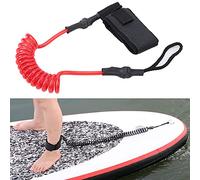 Sahgsa Corde de Pied en TPU élastique et Durable, Laisse de Cheville pour Planche de Surf, Résistante à l'usure, Légère (Noyau Blanc Rouge)